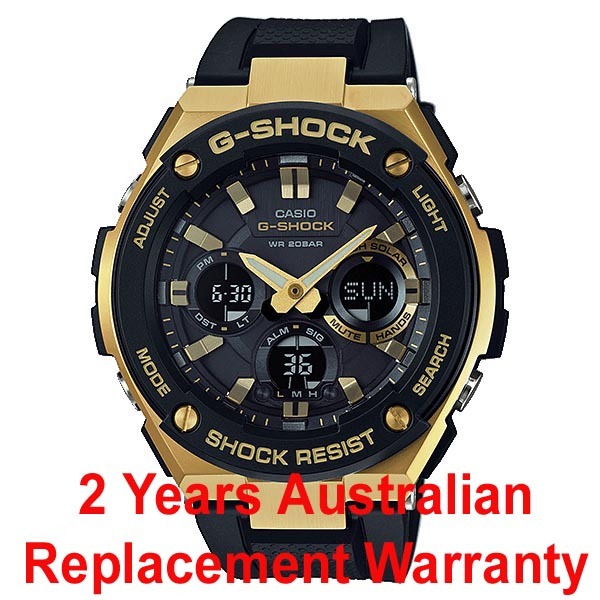 Casio G-Shock G-Steel GST-S100G-1A Solar Men Watch Yellow Gold x Black ozdigitalwatch.com.au
