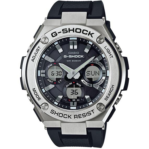 Casio G-Shock G-Steel GST-S110-1A Solar Analog Digital Men's Watch (Silver x Black) GSTS110-1A