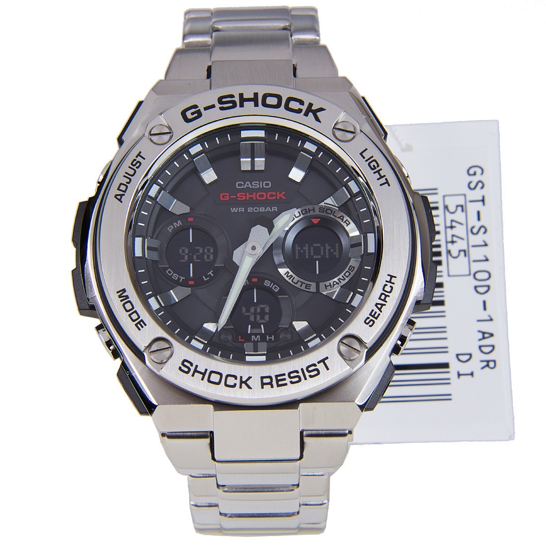 Casio G-Shock G-Steel GST-S110D-1A Solar Analog Digital Men Watch Metal Band ozdigitalwatch.com.au