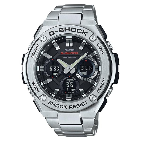 Casio G-Shock G-Steel GST-S110D-1A Solar Analog Digital Men Watch Metal Band ozdigitalwatch.com.au