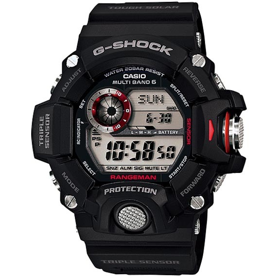 Casio G-Shock GW-9400-1 Rangeman Triple Sensors Solar Wave Ceptor Men's Watch (Black) GW9400-1