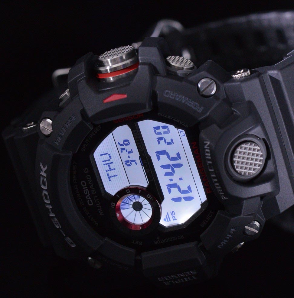 Extraction Rangeman Casio G-Shock Rangeman GW-9400-1 Black Triple Sensor Solar Digital ...