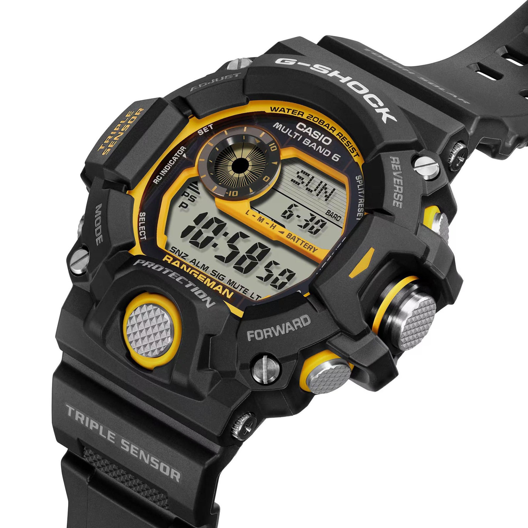 Casio G-Shock GW-9400Y-1 Rangeman Triple Sensors Solar Ceptor Men Watch ozDigitalWatch