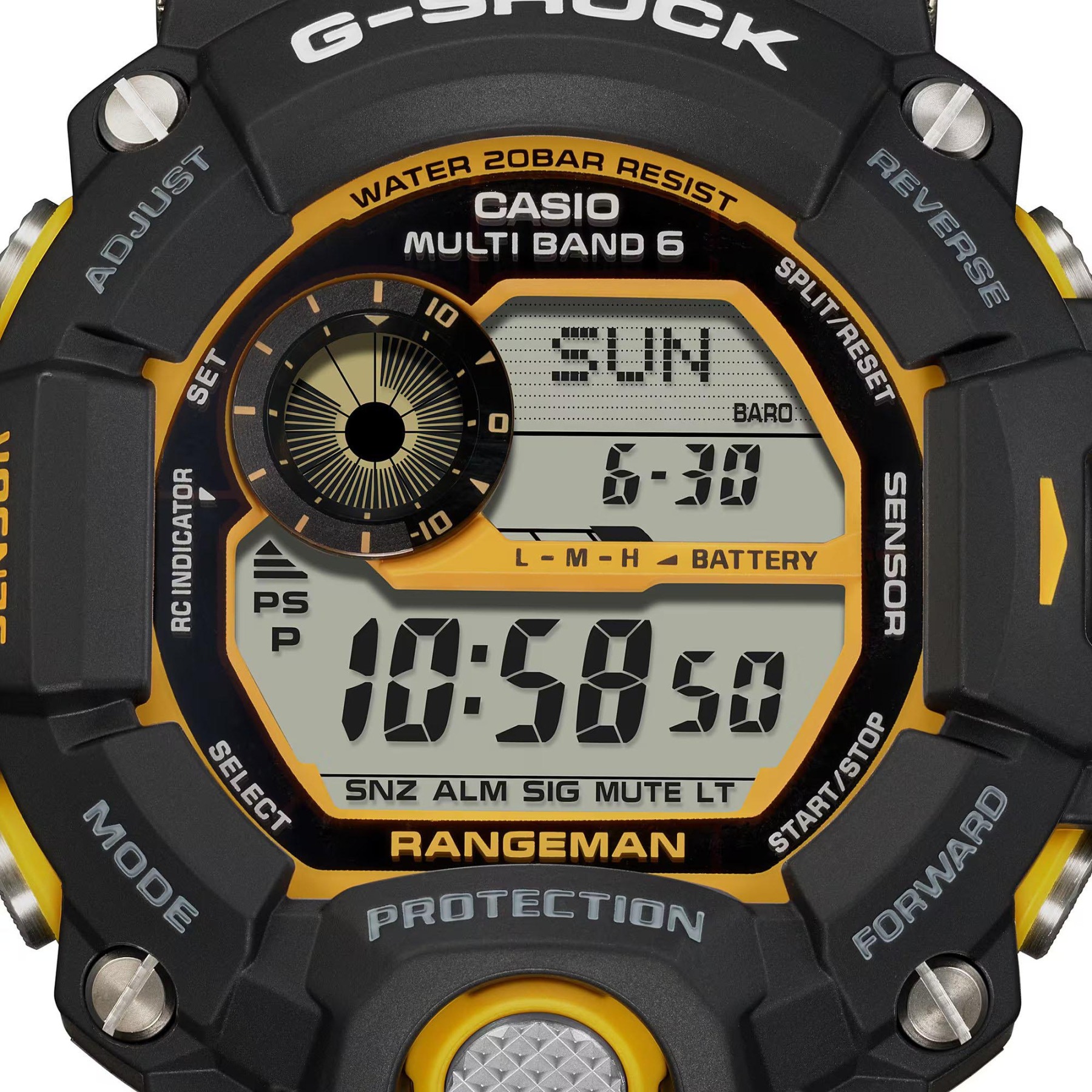 Casio G-Shock GW-9400Y-1 Rangeman Triple Sensors Solar Ceptor Men Watch ozDigitalWatch