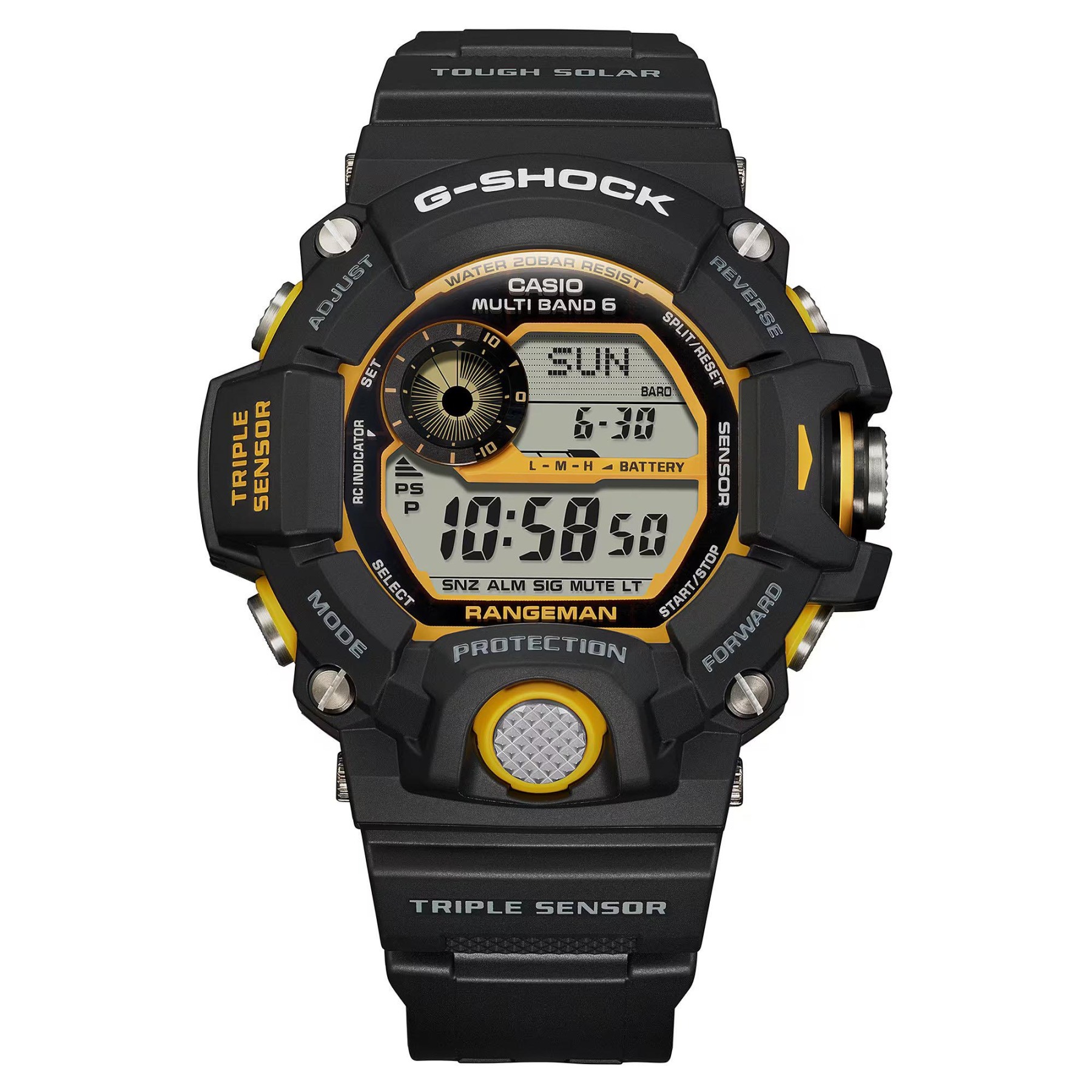 Casio G-Shock GW-9400Y-1 Rangeman Triple Sensors Solar Ceptor Men Watch ozDigitalWatch