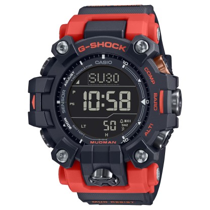 Casio G-Shock GW-9500-1A4 MUDMAN Triple Sensor Solar Wave Ceptor Men's Watch (Orange x Grey) GW9500-1A4