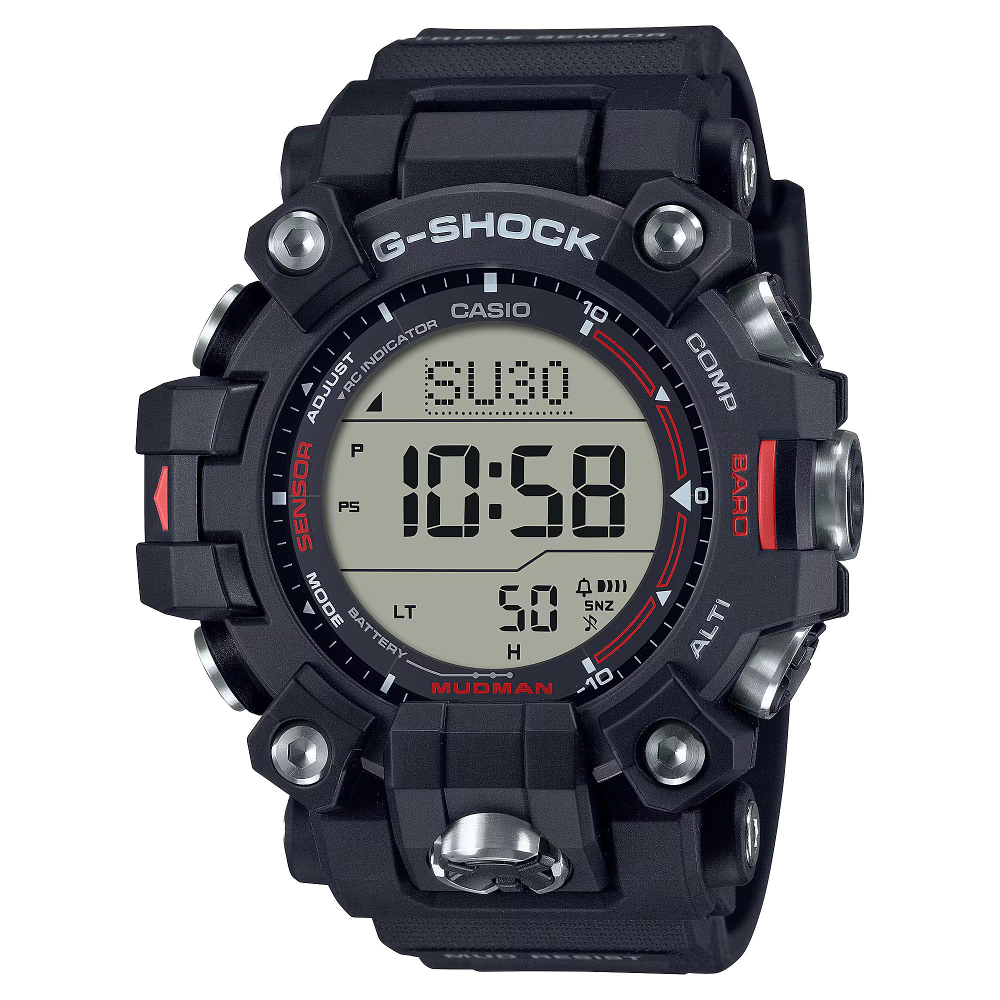 Casio G-Shock GW-9500-1 MUDMAN Triple Sensor Solar Wave Ceptor Men Watch (Black) GW9500-1