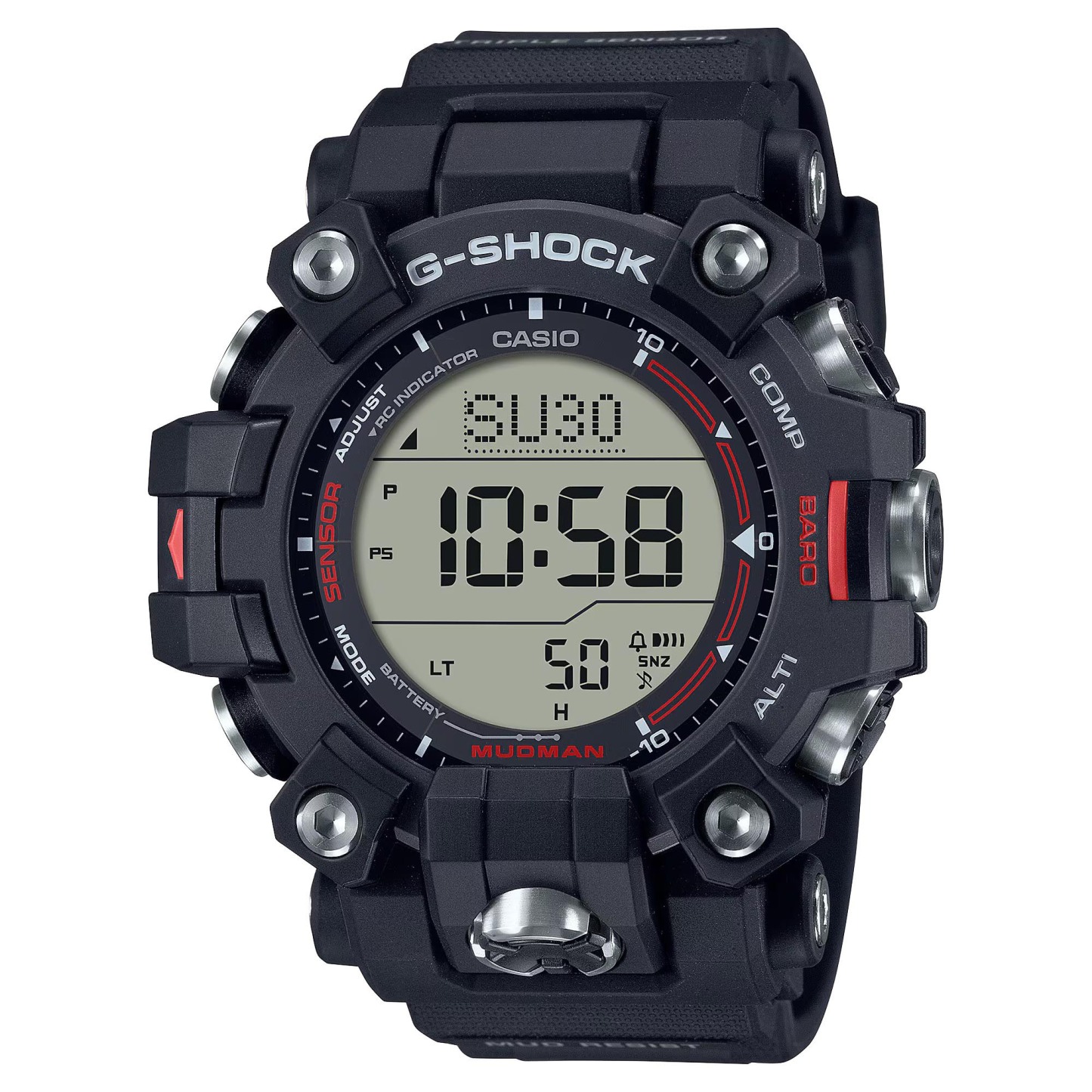 Casio G-Shock GW-9500-1 MUDMAN Triple Sensor Solar Wave Ceptor Men's Watch (Black) GW9500-1