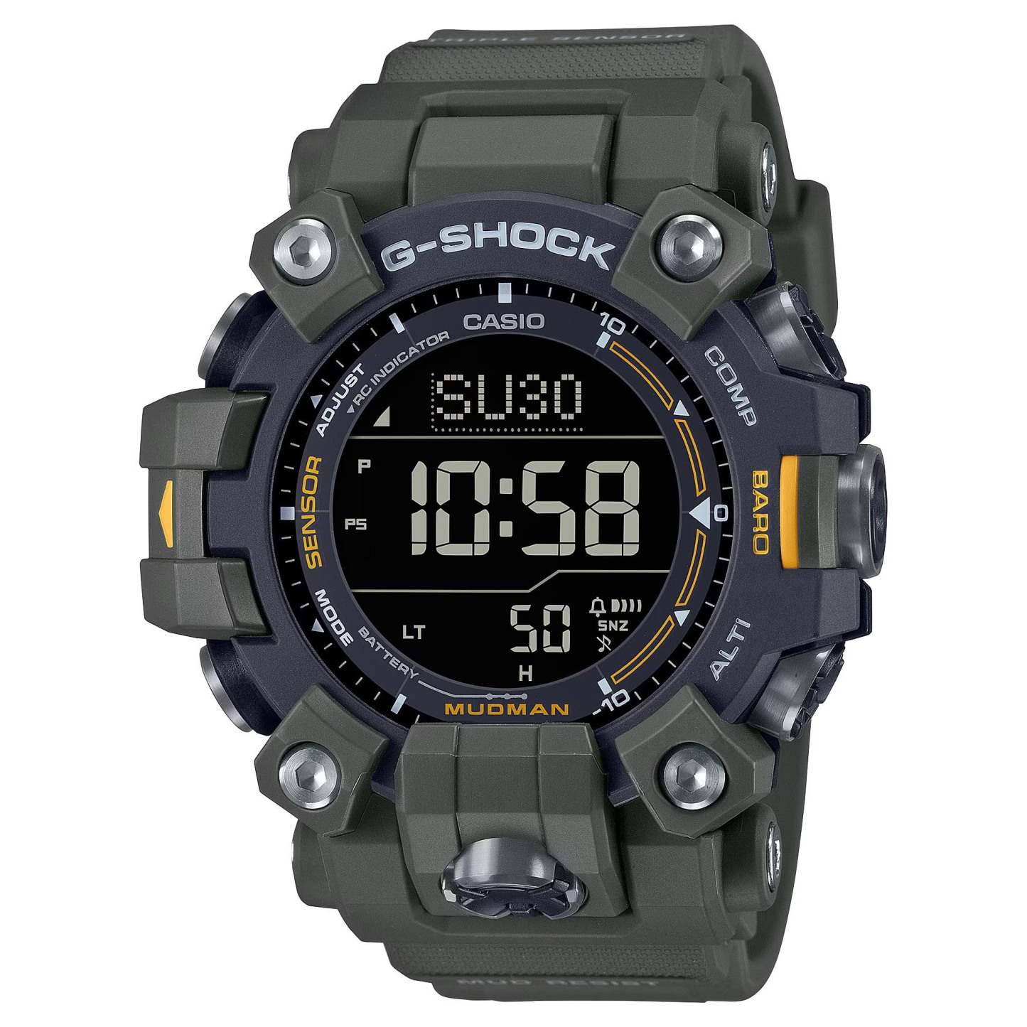 Casio G-Shock GW-9500-3 MUDMAN Triple Sensor Solar Wave Ceptor Men's Watch (Green) GW9500-3