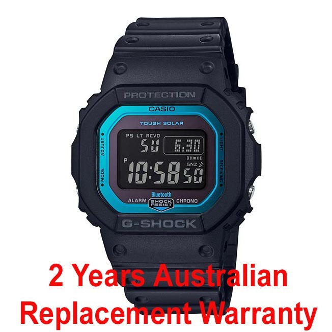 Casio G-Shock GW-B5600-2 Bluetooth Solar Multiband-6 Digital Watch Black Blue ozdigitalwatch.com.au