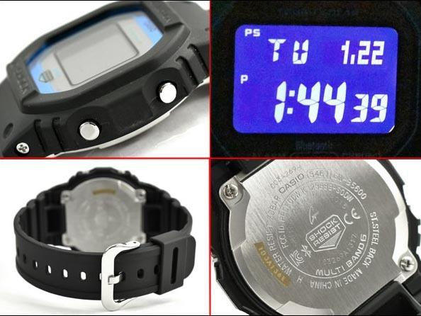 Casio G-Shock GW-B5600-2 Bluetooth Solar Multiband-6 Digital Watch Black Blue ozdigitalwatch.com.au