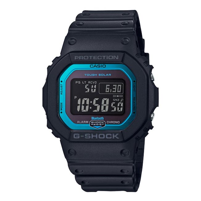 Casio G-Shock GW-B5600-2 Bluetooth Solar Multiband-6 Digital Men's Watch (Black x Blue) GWB5600-2