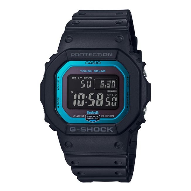 Casio G-Shock GW-B5600-2 Bluetooth Solar Multiband-6 Digital Men's Watch (Black x Blue) GWB5600-2