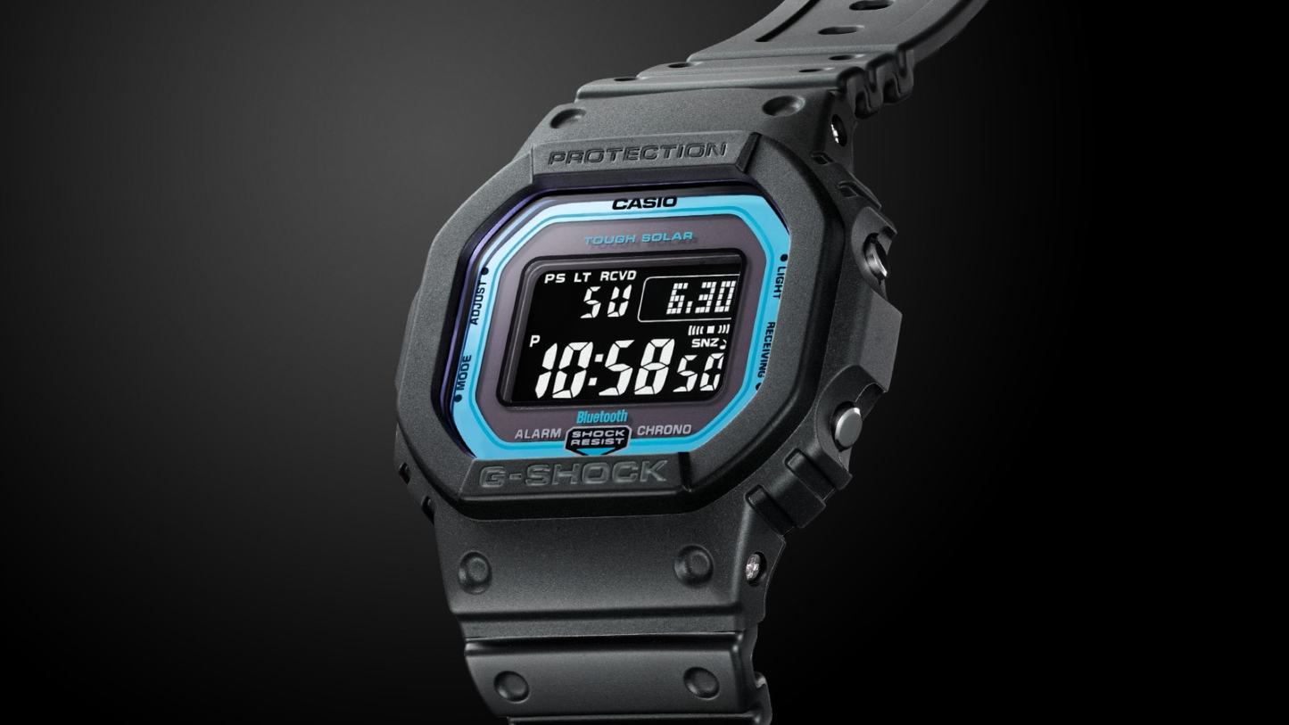 Casio G-Shock GW-B5600-2 Bluetooth Solar Multiband-6 Digital Watch Black Blue ozdigitalwatch.com.au