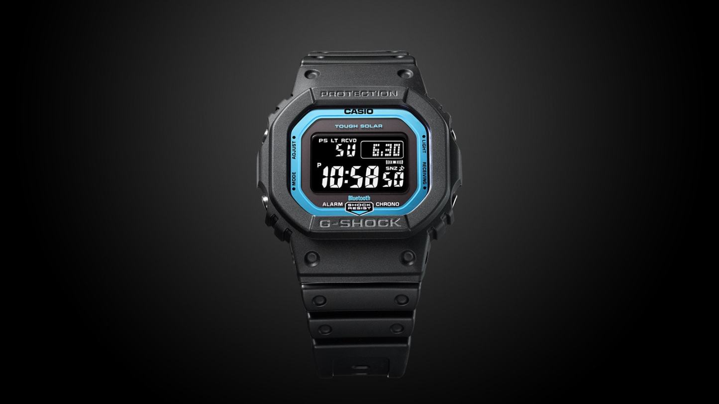 Casio G-Shock GW-B5600-2 Bluetooth Solar Multiband-6 Digital Watch Black Blue ozdigitalwatch.com.au
