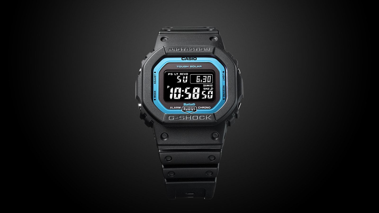 Casio G-Shock GW-B5600-2 Bluetooth Solar Multiband-6 Digital Watch Black Blue ozdigitalwatch.com.au