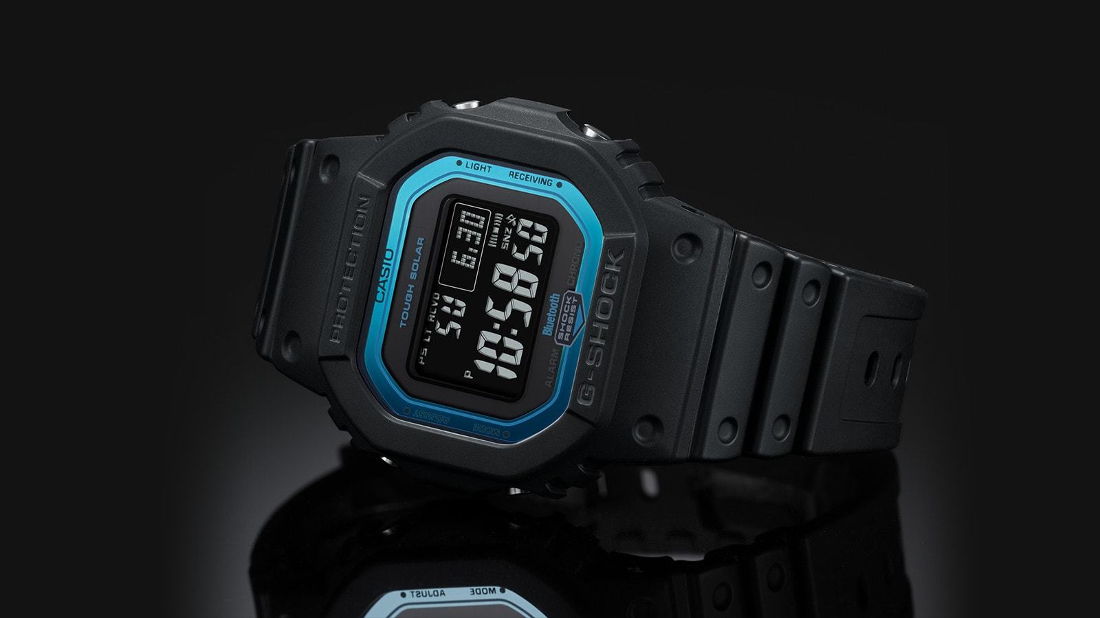 Casio G-Shock GW-B5600-2 Bluetooth Solar Multiband-6 Digital Watch Black Blue ozdigitalwatch.com.au