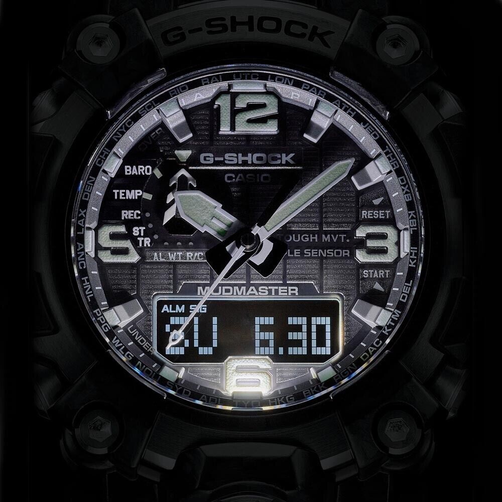Casio G-Shock GWG-2000-1A1 Mudmaster Carbon Triple Sensor Solar Wave Ceptor Men's Watch (Black x Grey) GWG2000-1A1