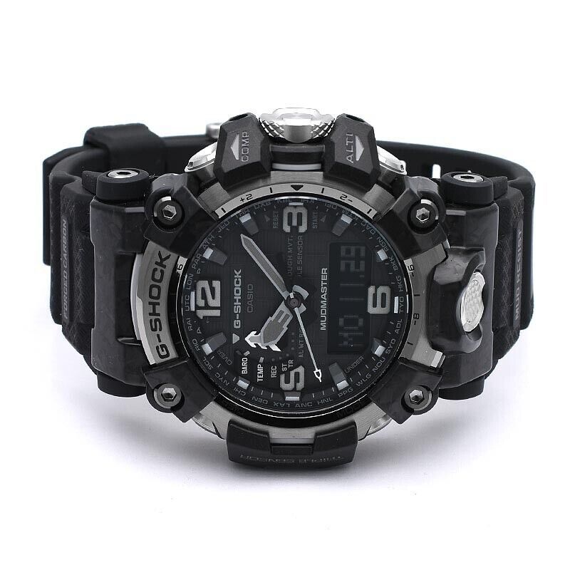Casio G-Shock GWG-2000-1A1 Mudmaster Carbon Triple Sensor Solar Wave Ceptor Men's Watch (Black x Grey) GWG2000-1A1
