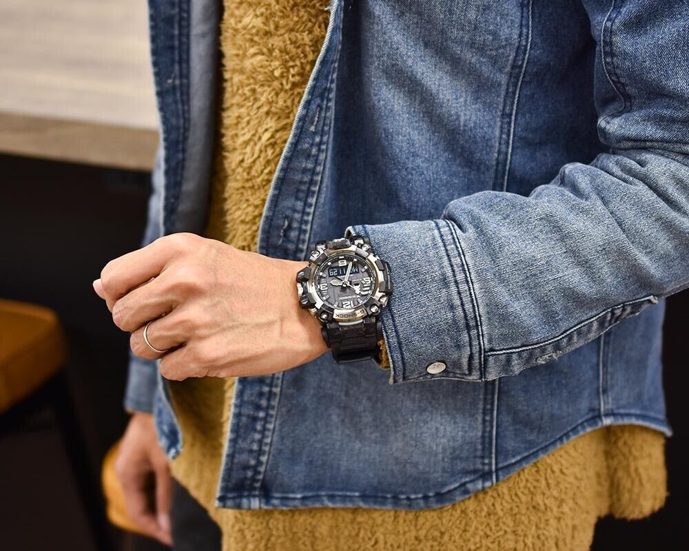 Casio G-Shock GWG-2000-1A1 Mudmaster Carbon Triple Sensor Solar Wave Ceptor Men's Watch (Black x Grey) GWG2000-1A1