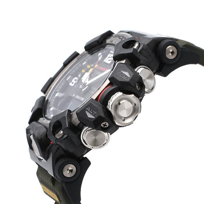 Casio G-Shock GWG-2000-1A3 Mudmaster Carbon Triple Sensor Solar Wave Ceptor Men's Watch (Black x Green) GWG2000-1A3