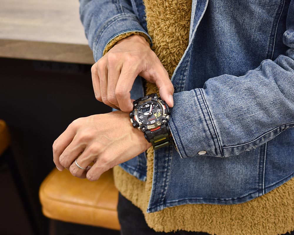 Casio G-Shock GWG-2000-1A3 Mudmaster Carbon Triple Sensor Solar Wave Ceptor Men's Watch (Black x Green) GWG2000-1A3