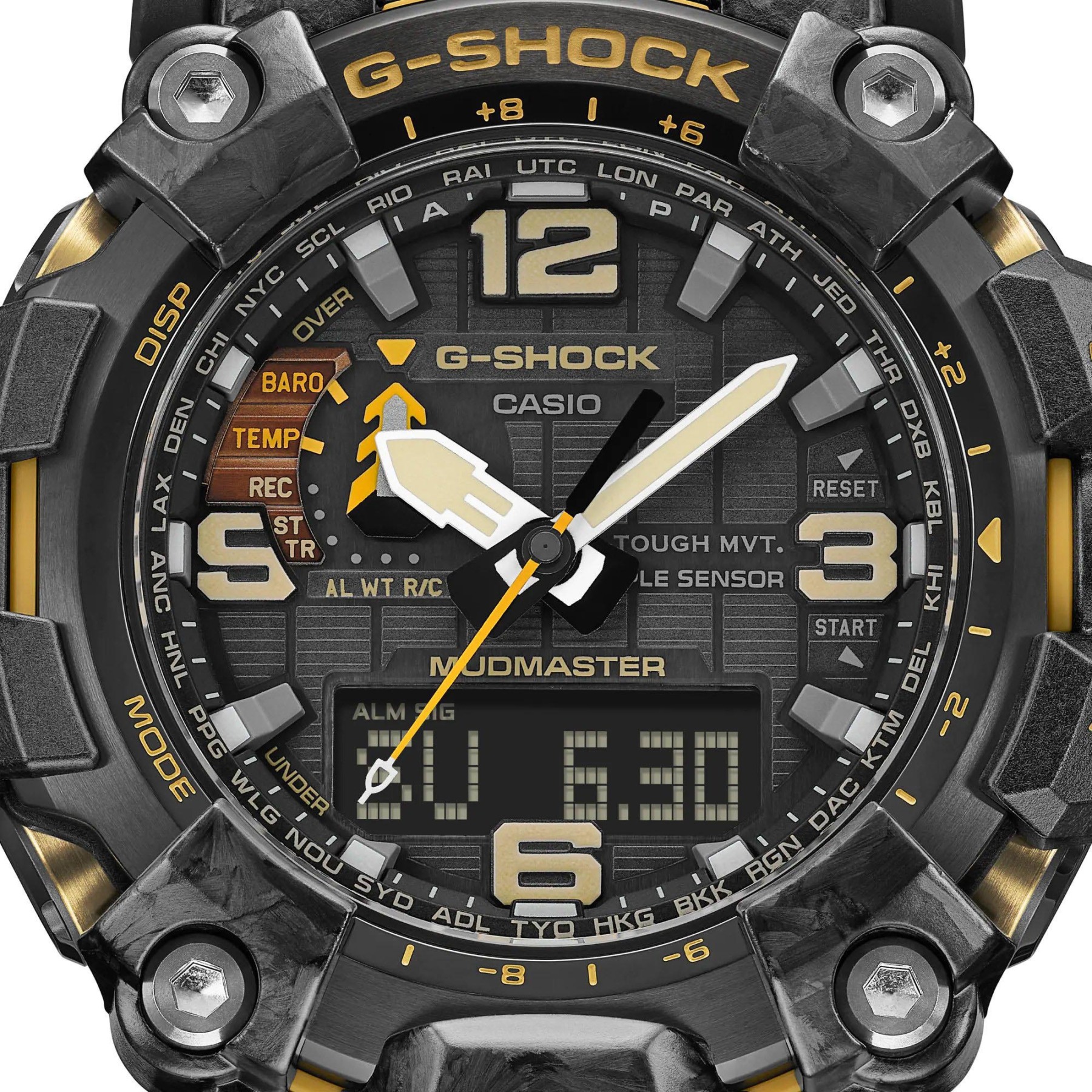 Casio G-Shock GWG-2000-1A5 Mudmaster Triple Sensor Solar Men's Watch (Black x Beige) GWG2000-1A5
