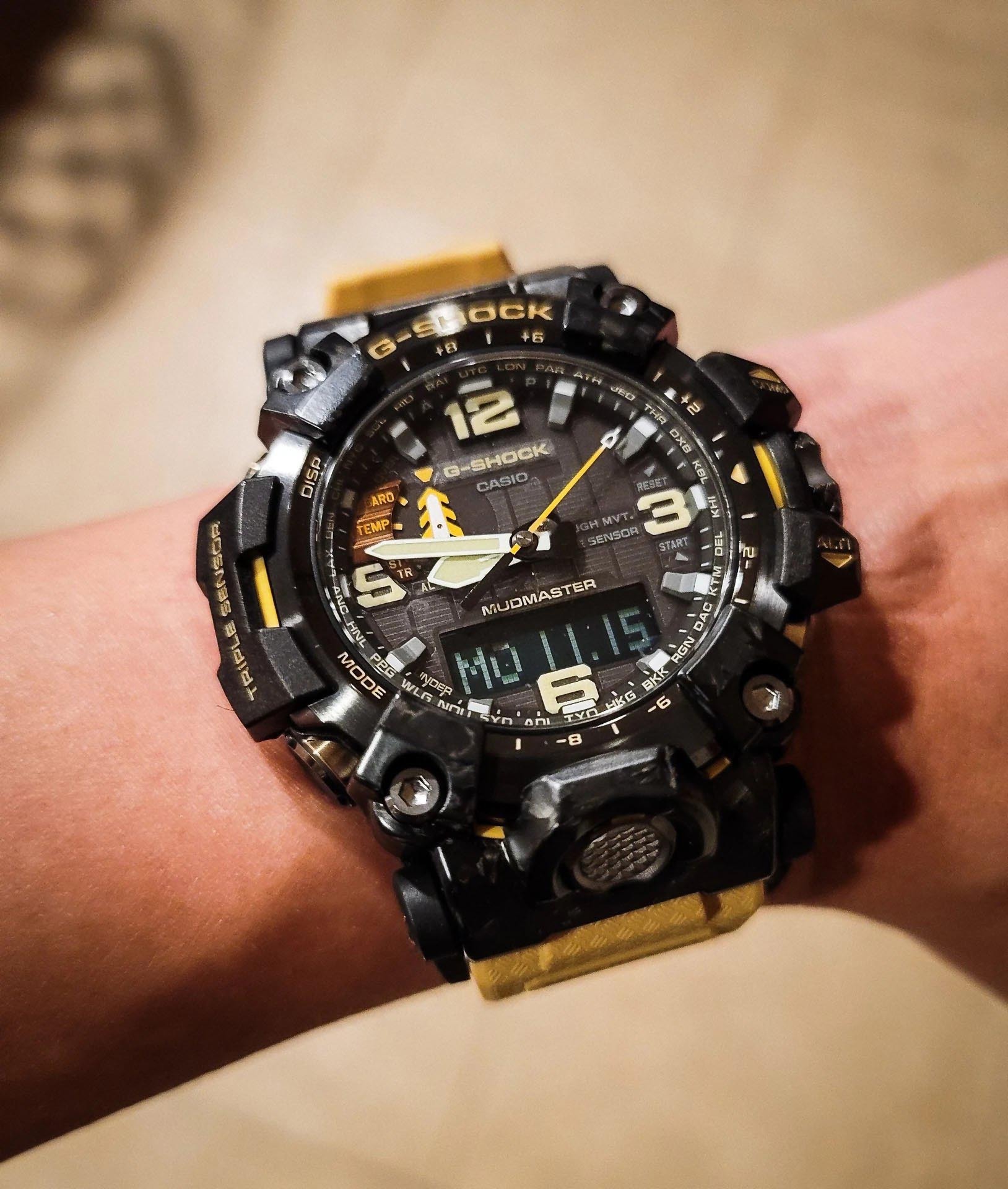 Casio G-Shock GWG-2000-1A5 Mudmaster Triple Sensor Solar Men's Watch (Black x Beige) GWG2000-1A5