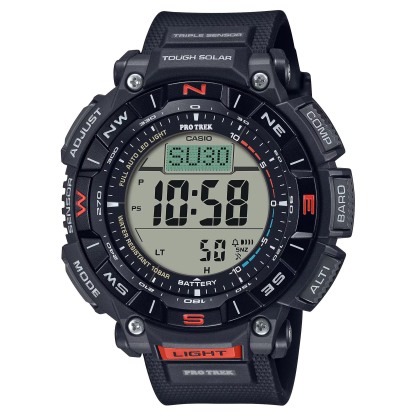 Casio PROTREK PRG-340-1 Climber Line Triple Sensor Solar Men's Watch (Black) PRG340-1