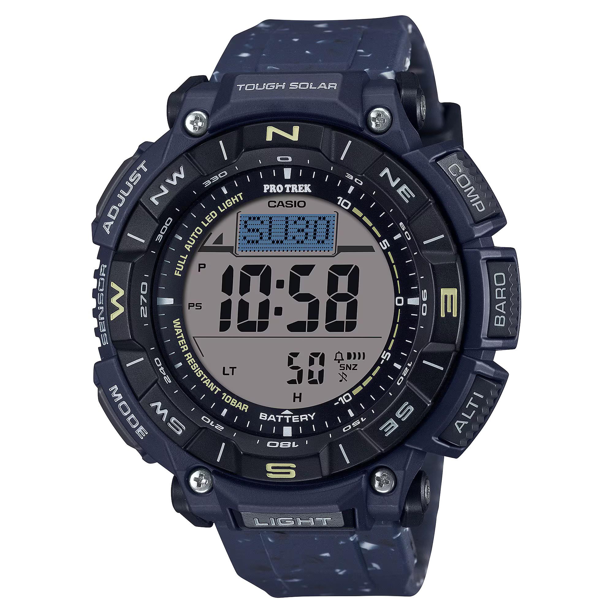 Casio PROTREK PRG-340SC-2 Climber Line Triple Sensor Solar Men Watch (Blue) PRG340SC-2
