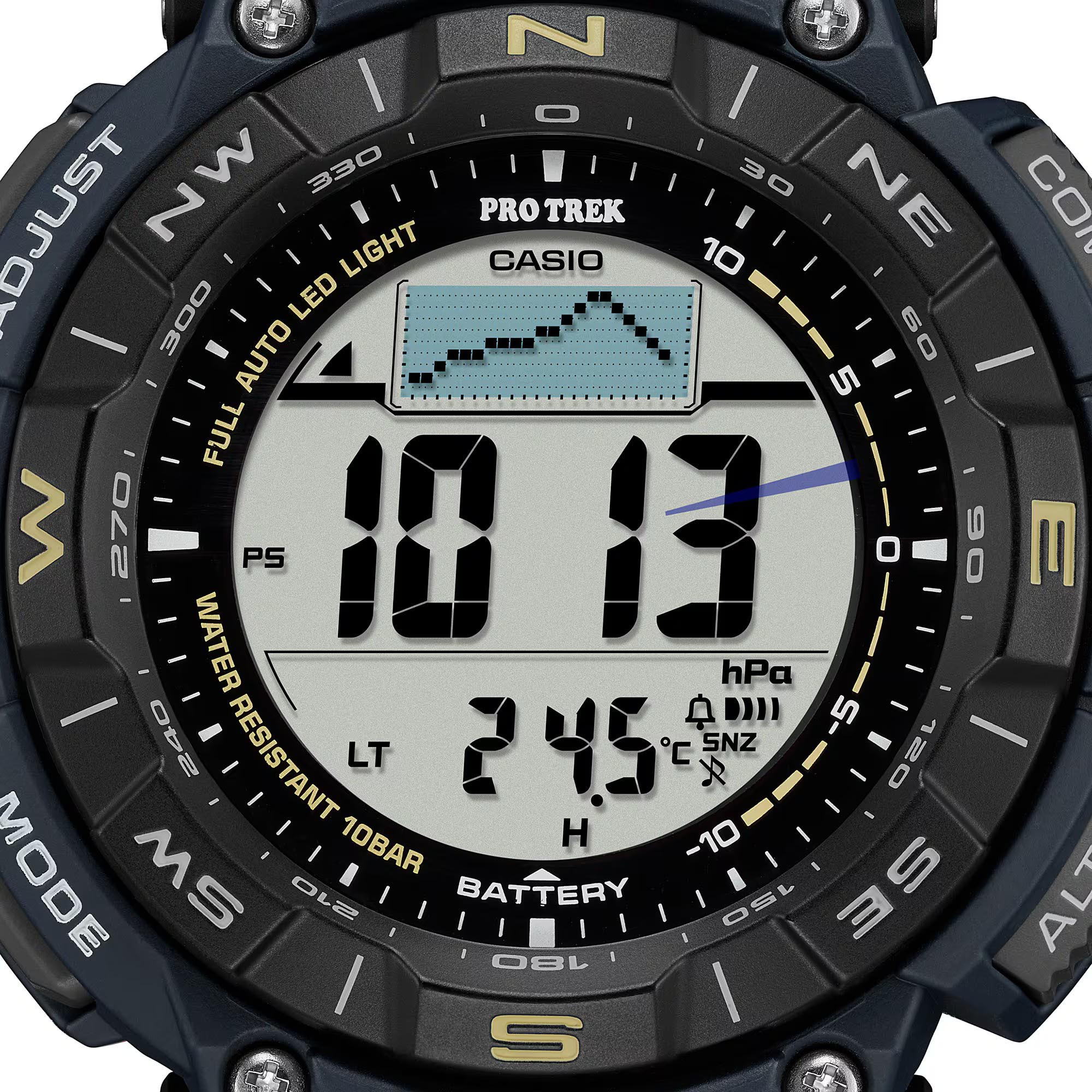Casio PROTREK PRG-340SC-2 Climber Line Triple Sensor Solar Men Watch Blue ozDigitalWatch.com.au