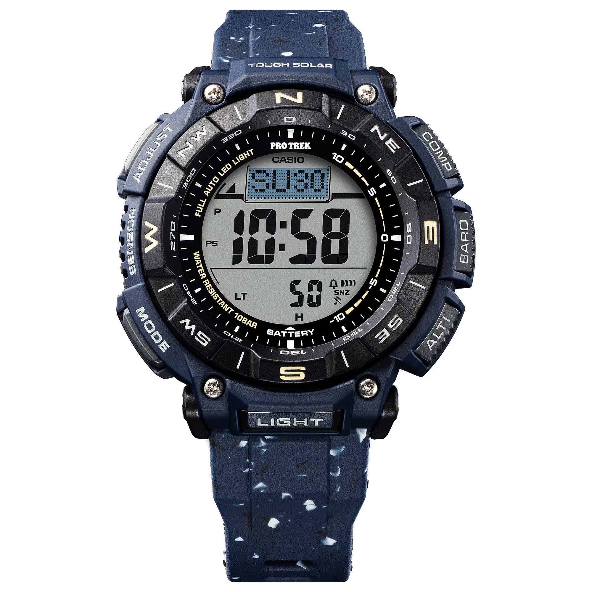 Casio PROTREK PRG-340SC-2 Climber Line Triple Sensor Solar Men Watch Blue ozDigitalWatch.com.au