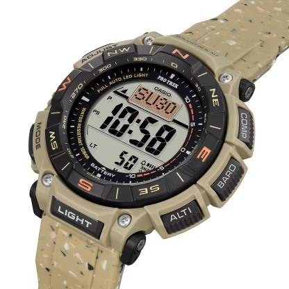 Casio PROTREK PRG-340SC-5 Climber Line Triple Sensor Solar Men Watch Beige ozDigitalWatch.com.au