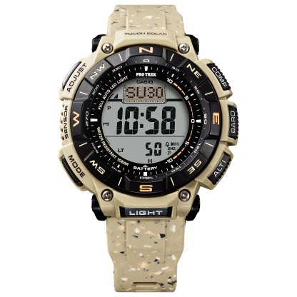Casio PROTREK PRG-340SC-5 Climber Line Triple Sensor Solar Men Watch Beige ozDigitalWatch.com.au