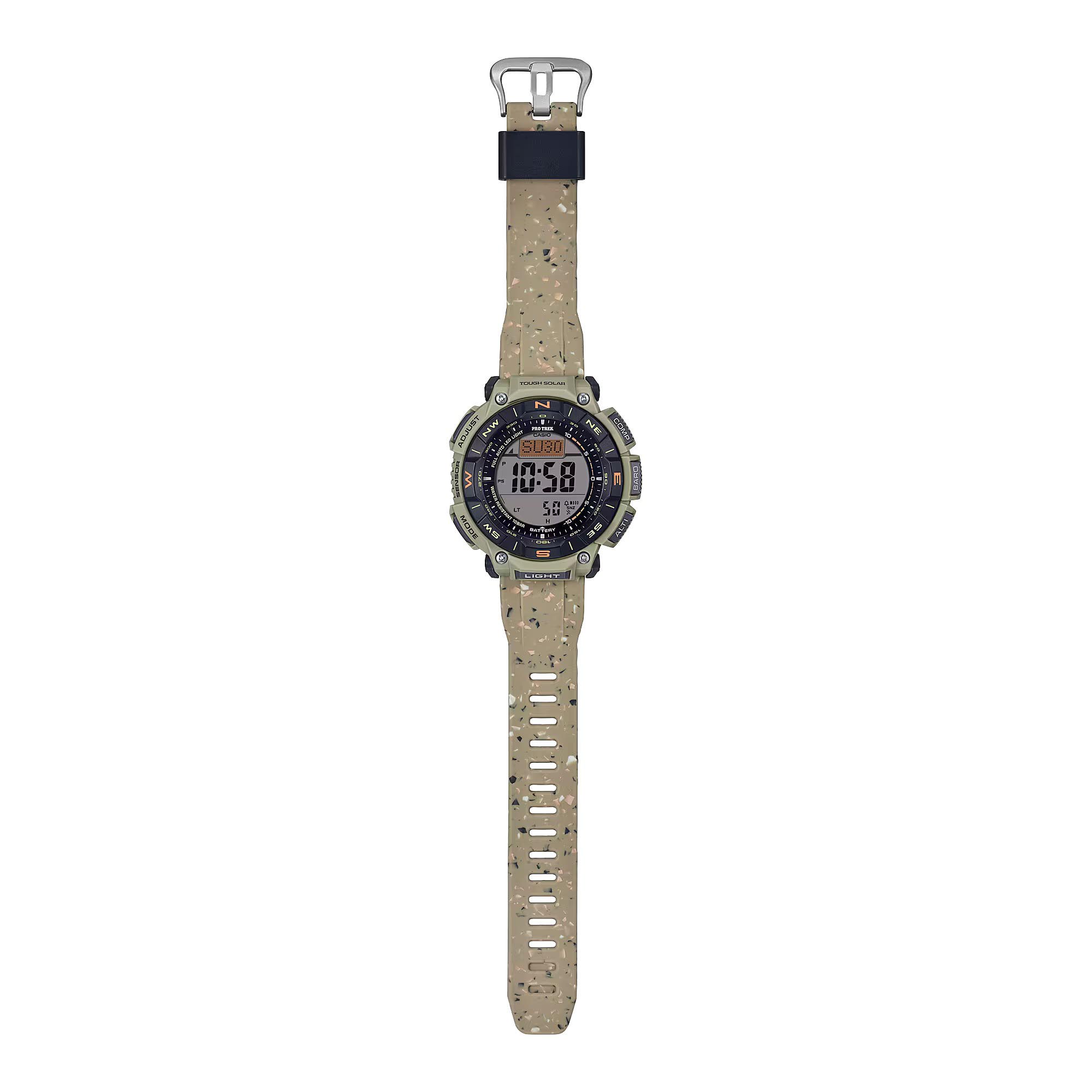 Casio PROTREK PRG-340SC-5 Climber Line Triple Sensor Solar Men Watch Beige ozDigitalWatch.com.au