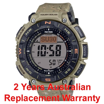 Casio PROTREK PRG-340SC-5 Climber Line Triple Sensor Solar Men Watch Beige ozDigitalWatch.com.au