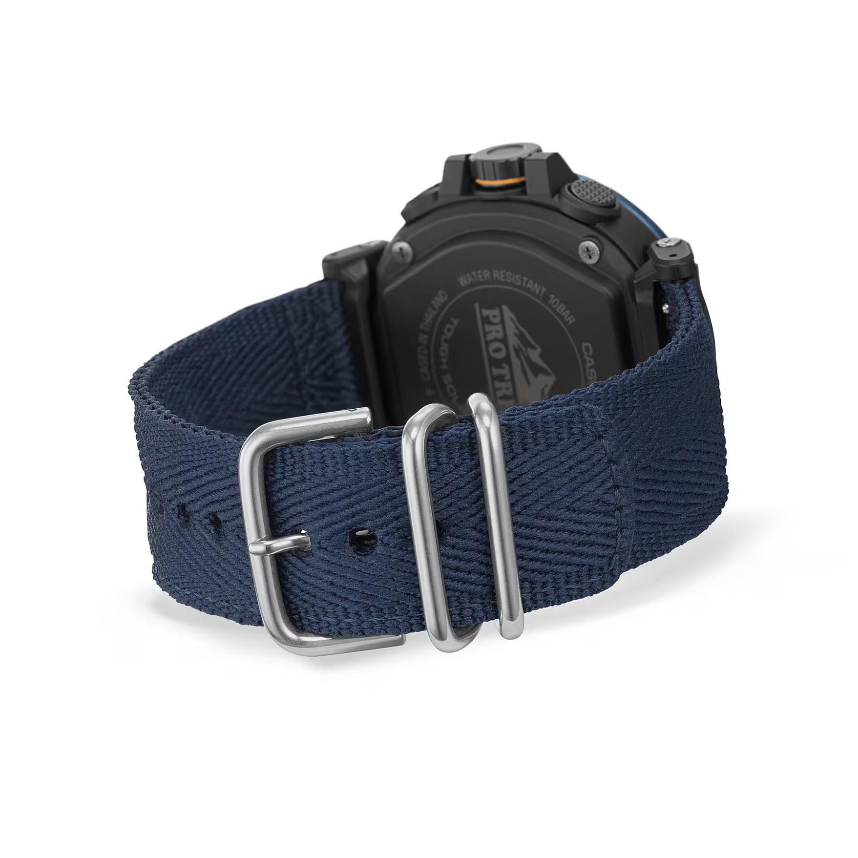 Casio PROTREK PRG-601YB-2 Climber Line Triple Sensor Watch Blue Cloth Band ozdigitalwatch.com.au