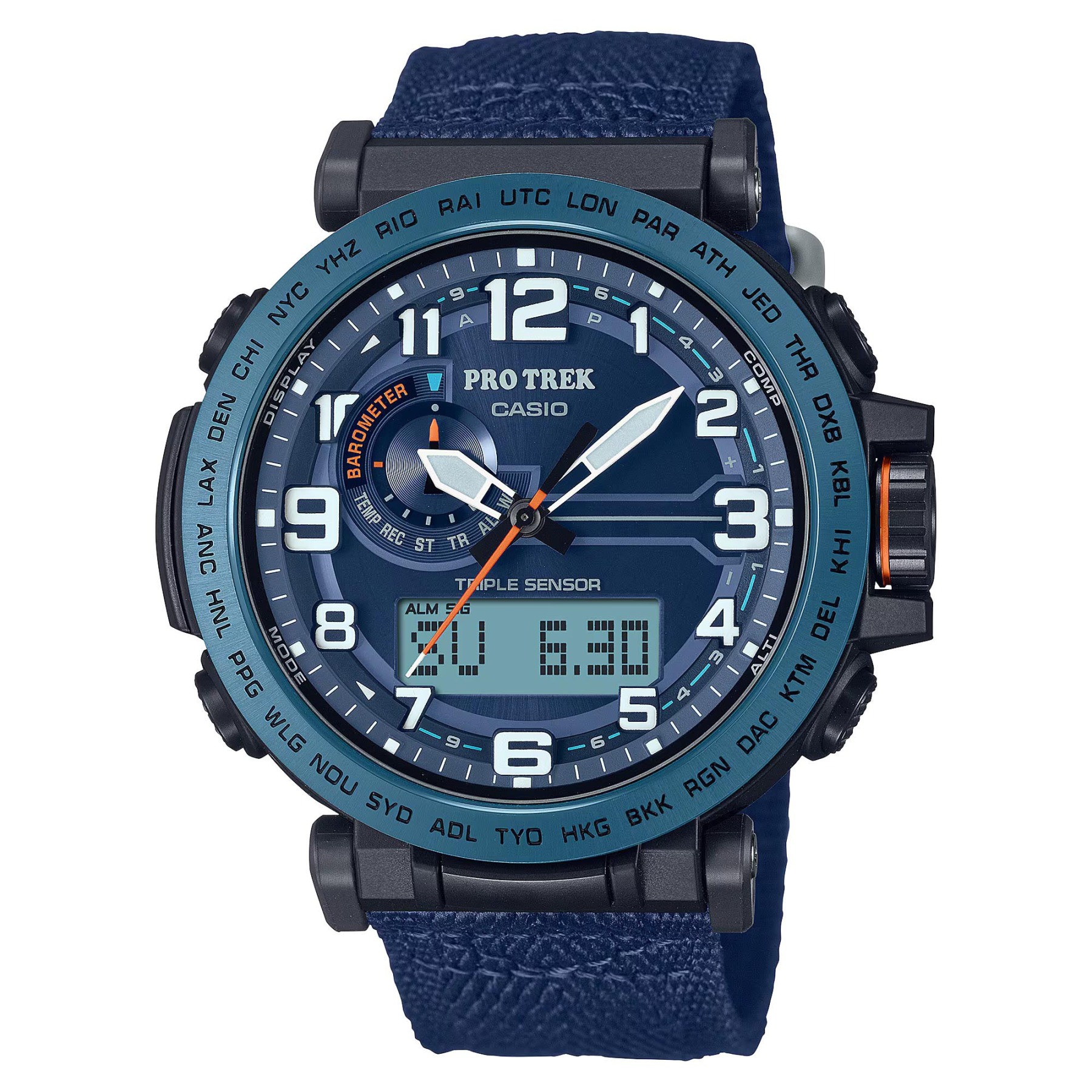 Casio PROTREK PRG-601YB-2 Climber Line Solar Men's Watch (Blue, Cloth Band) PRG601YB-2