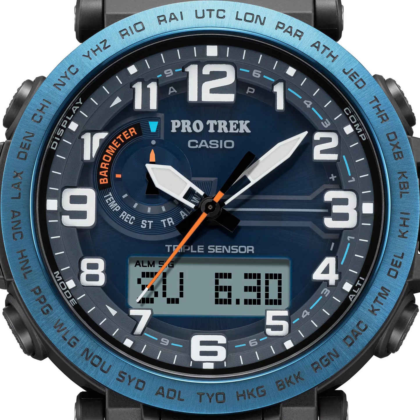 Casio PROTREK PRG-601YB-2 Climber Line Triple Sensor Watch Blue Cloth Band ozdigitalwatch.com.au