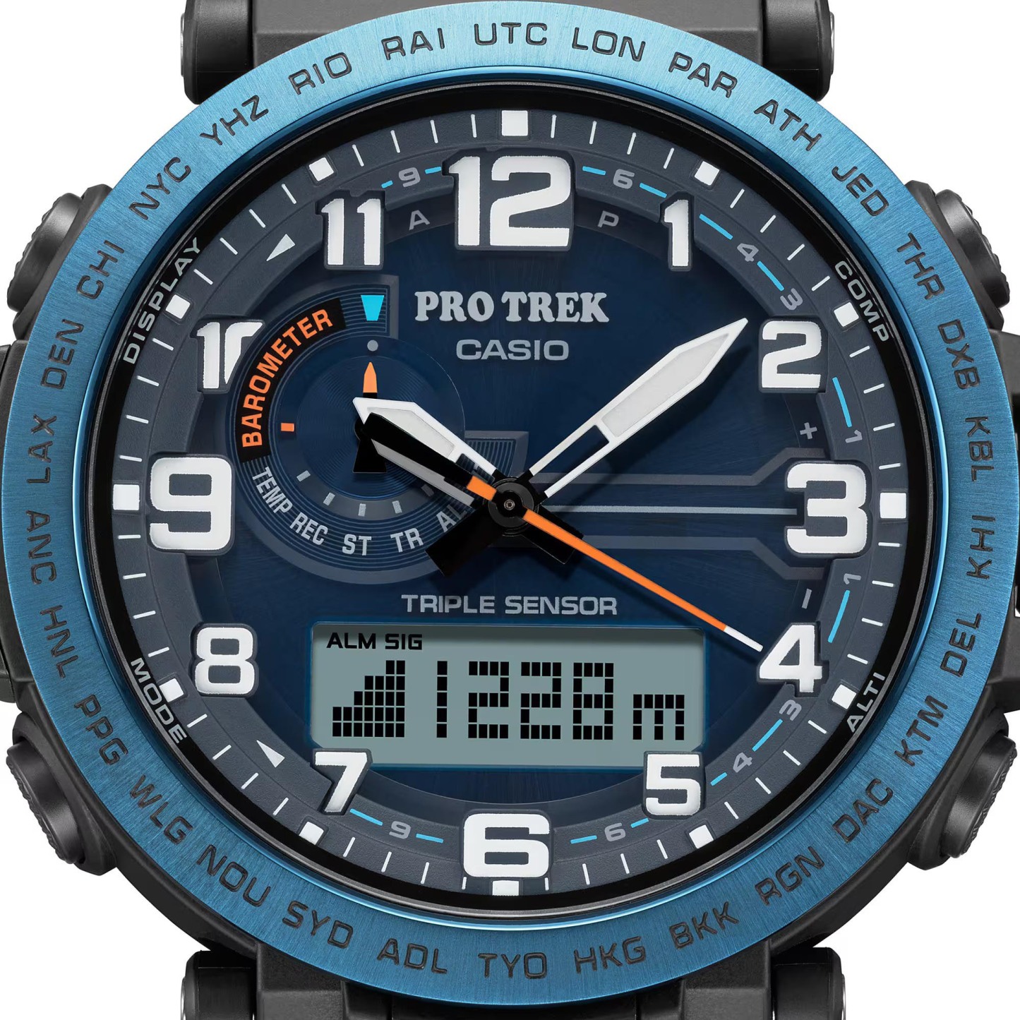 Casio PROTREK PRG-601YB-2 Climber Line Triple Sensor Watch Blue Cloth Band ozdigitalwatch.com.au