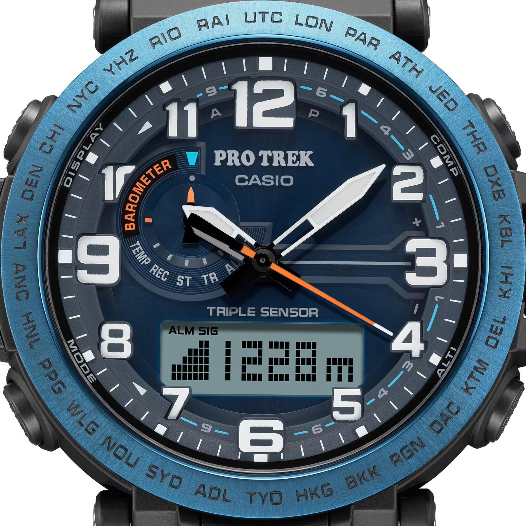 Casio PROTREK PRG-601YB-2 Climber Line Triple Sensor Watch Blue Cloth Band ozdigitalwatch.com.au