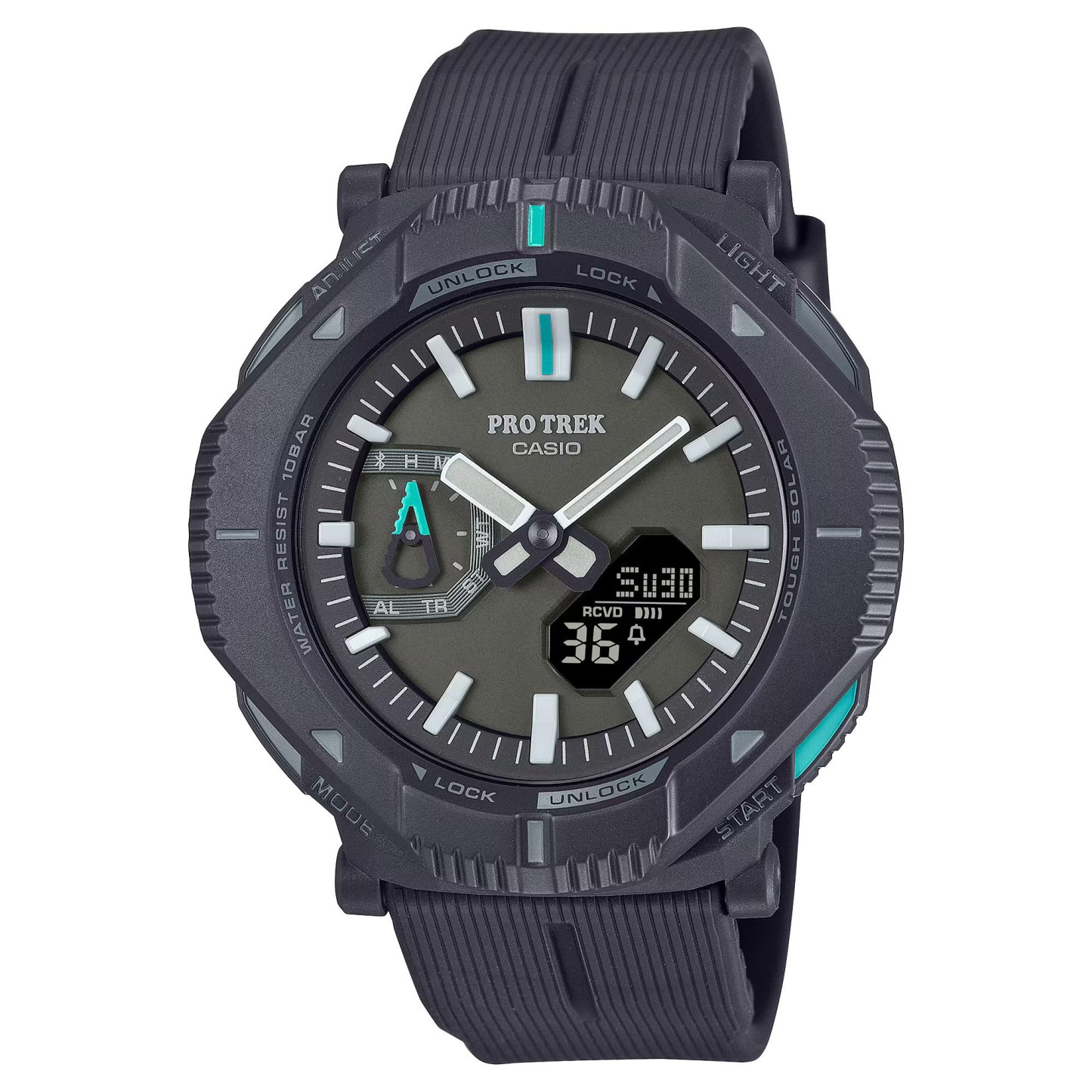 Casio PROTREK PRJ-B001-1 Hikes Line Solar Bluetooth Link Men's Watch (Grey) PRGB001-1