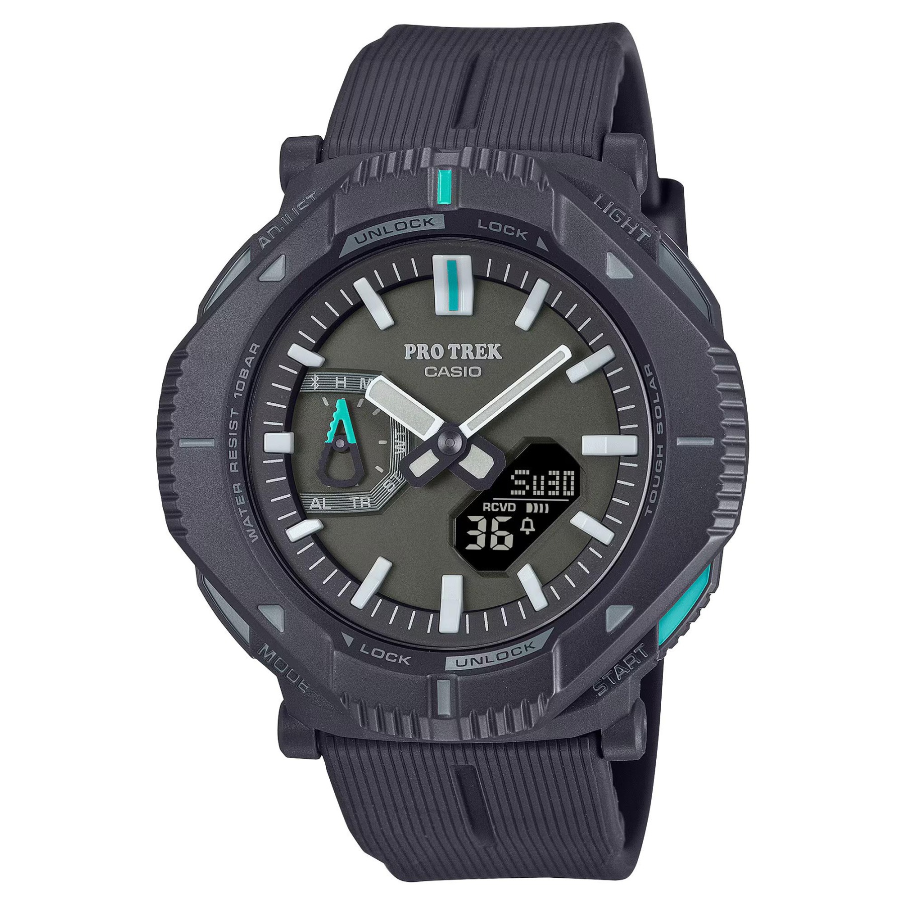 Casio PROTREK PRJ-B001-1 Hikes Line Solar Bluetooth Link Men's Watch (Grey) PRGB001-1