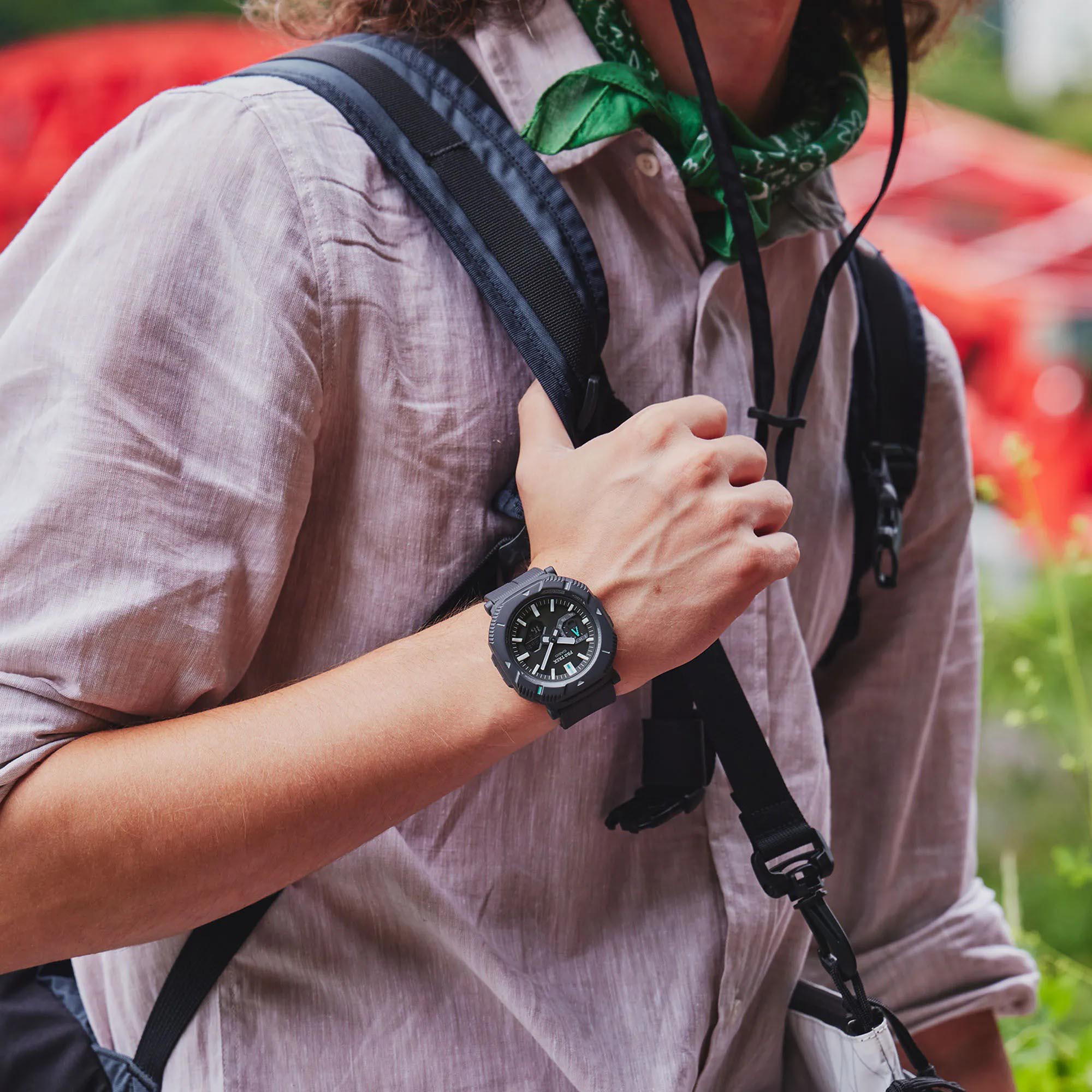 Casio PROTREK PRJ-B001-1 Hikes Line Solar Bluetooth Link Men's Watch (Grey) PRGB001-1