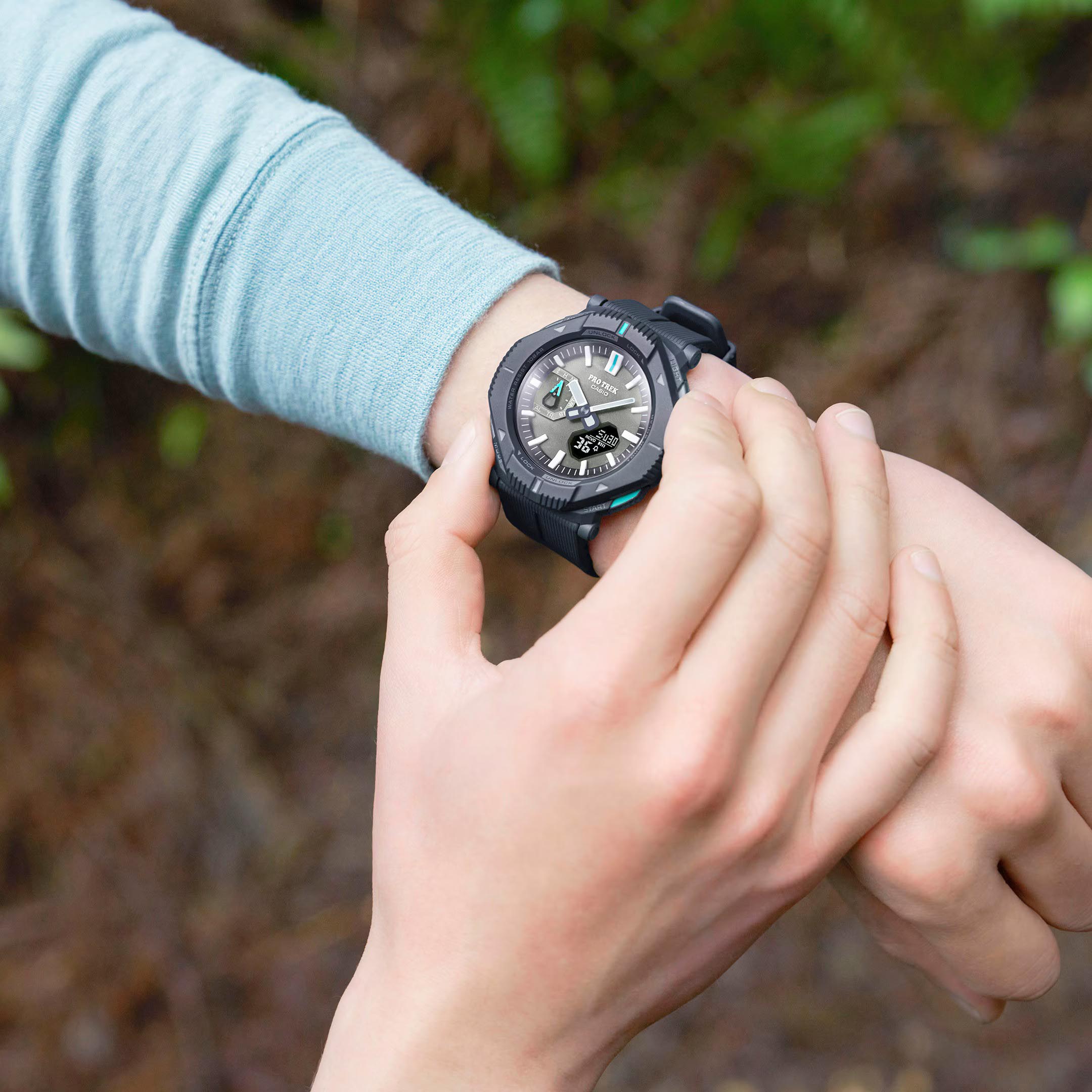 Casio PROTREK PRJ-B001-1 Hikes Line Solar Bluetooth Link Men Watch Grey ozDigitalWatch.com.au