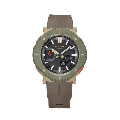 Casio PROTREK PRJ-B001-5 Hikes Line Solar Bluetooth Link Men Watch (Brown x Green) PRGB001-5