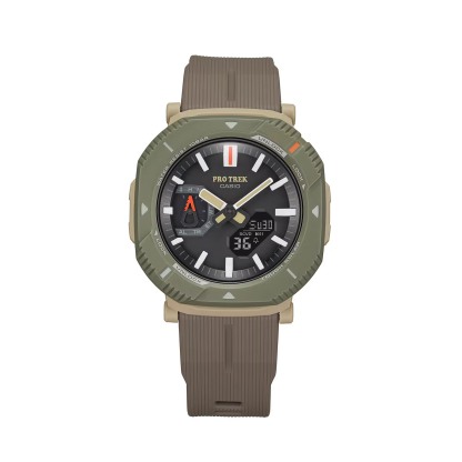Casio PROTREK PRJ-B001-5 Hikes Line Solar Bluetooth Link Men Watch (Brown x Green) PRGB001-5