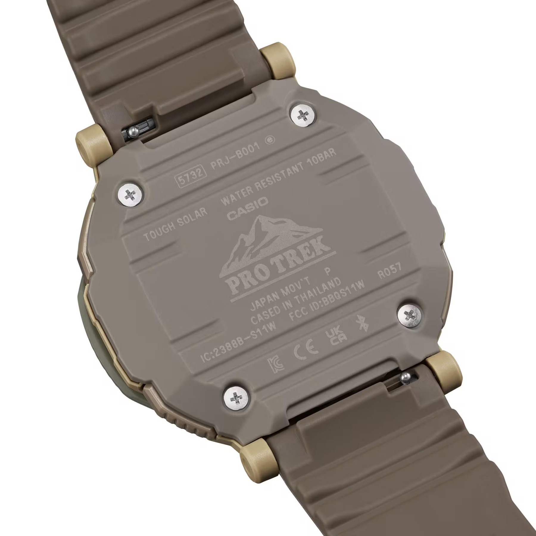 Casio PROTREK PRJ-B001-5 Hikes Line Solar Bluetooth Link Men Watch (Brown x Green) PRGB001-5