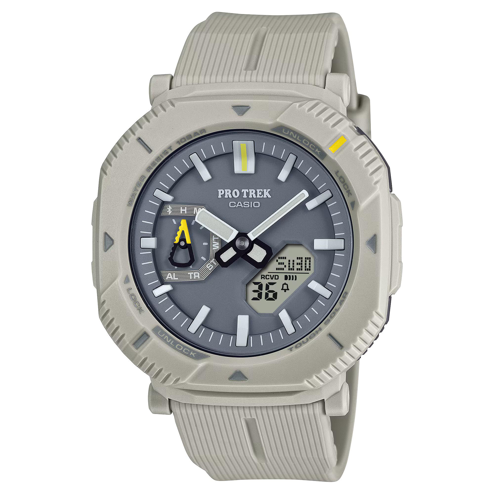 Casio PROTREK PRJ-B001-7 Hikes Line Solar Bluetooth Link Men's Watch (Grey) PRGB001-5