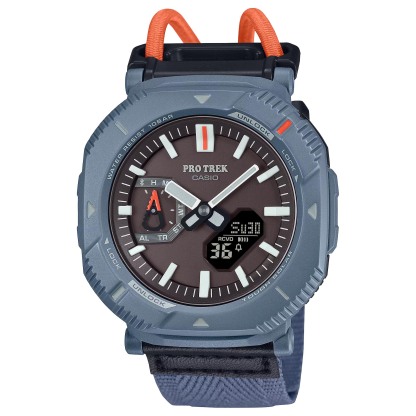 Casio PROTREK PRJ-B001B-2 Solar Bluetooth Smartphone Link Men's Outdoor Hiking Watch (Blue, Cloth Band)